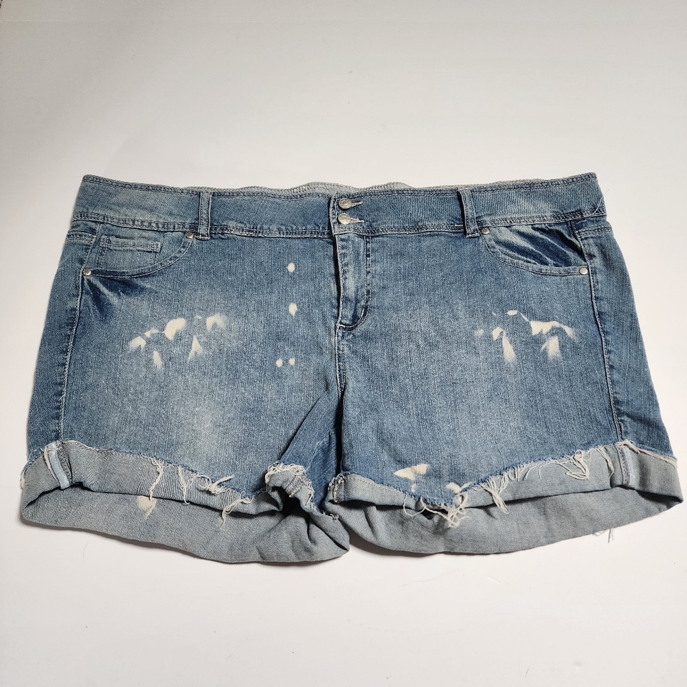Vintage Lazer Jeans distressed cut-off jean shorts women's plus size 24